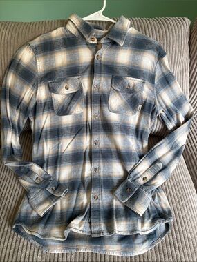 Vans Blue and Cream Plaid Shirt
